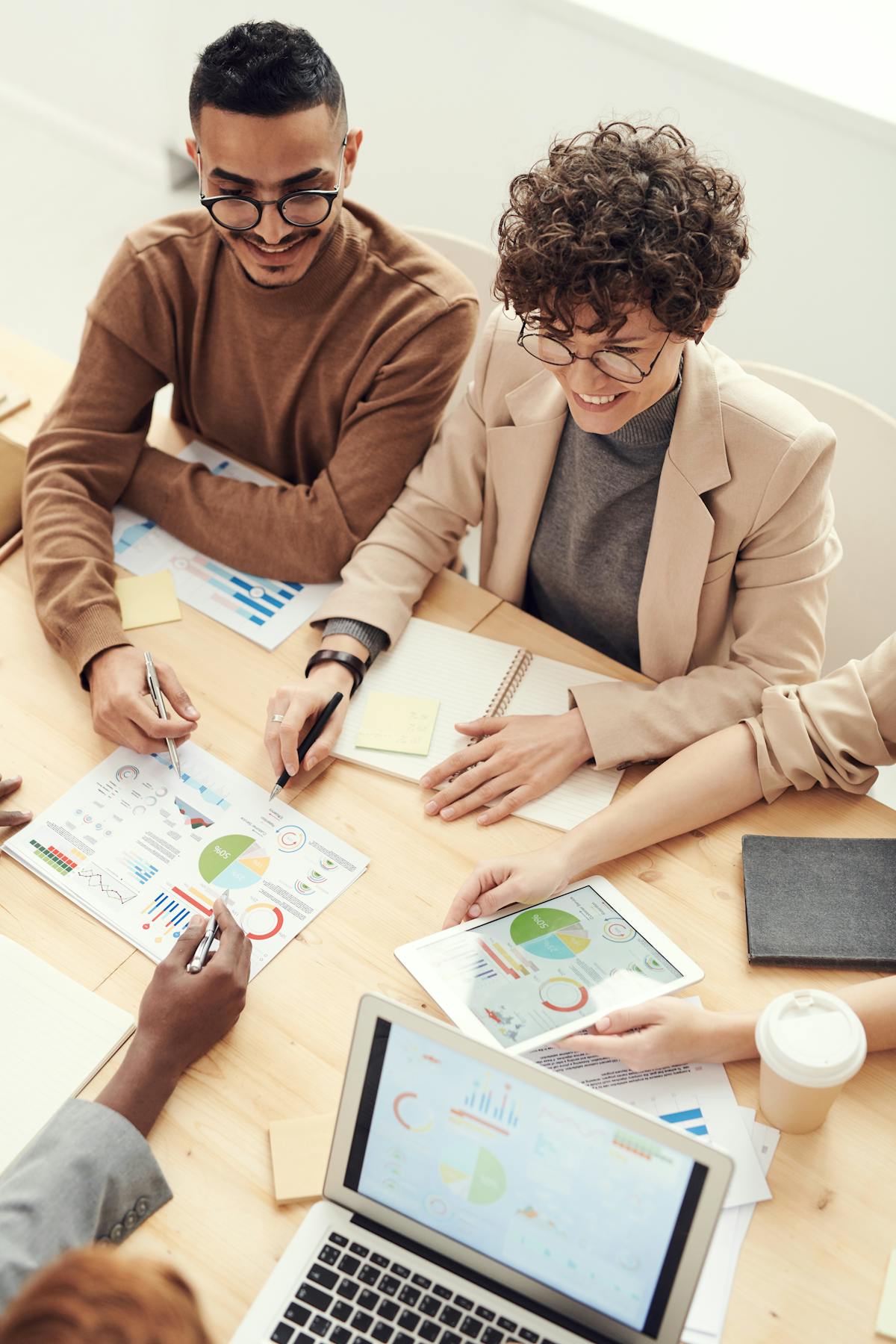 Agile project management team working together